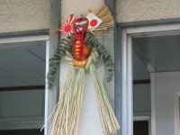 佐賀のあたりでは、注連縄の中心に、イセエビを飾ります。